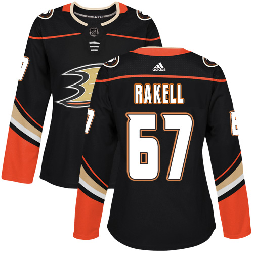 Adidas Ducks #67 Rickard Rakell Black Home Authentic Women's Stitched NHL Jersey